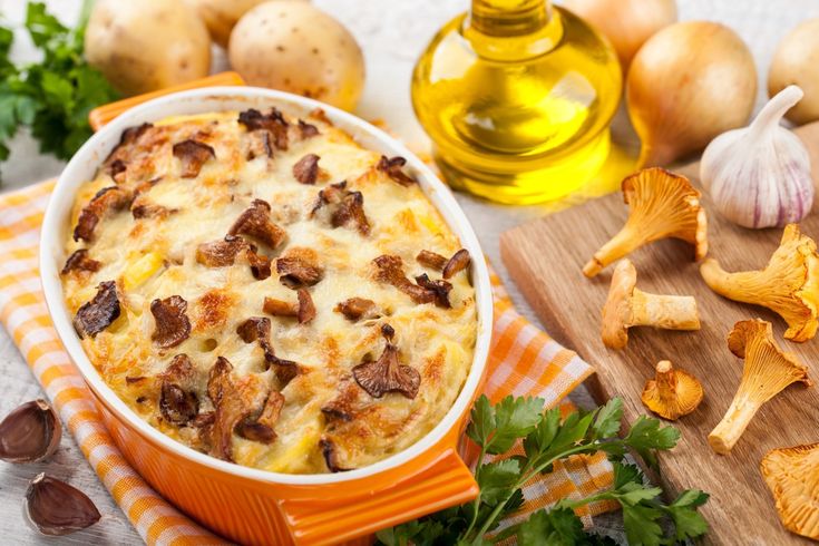 Kartoffelauflauf mit Pfifferlinge